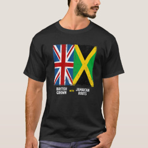 T-shirt Union Jack avec drapeau jamaïcain et Caraïbes brit