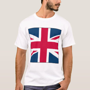 T-Shirt Union Jack blanc grande version carrée