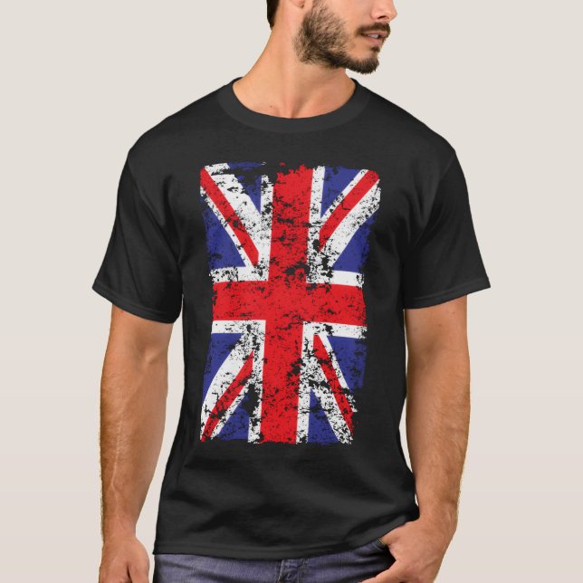 T-shirt Union Jack British Flag Great Britain Novelty fami (Devant)