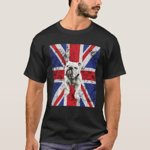T-shirt Union Jack Bulldog Angleterre Royaume-Uni Britanni