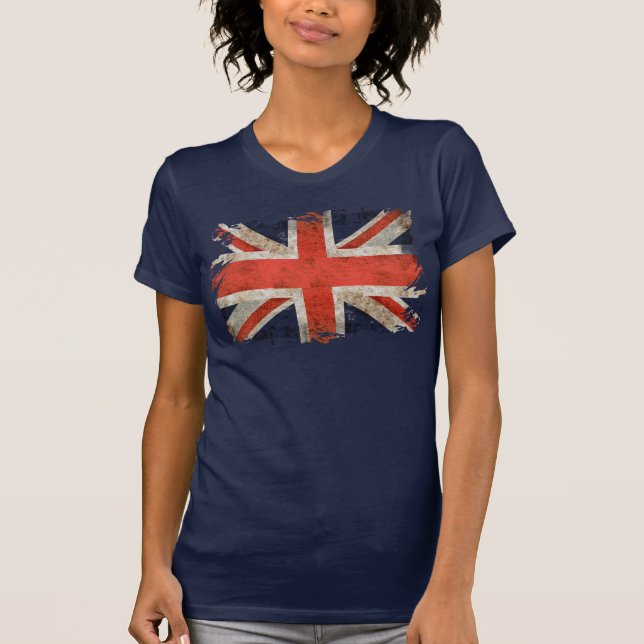 T-shirt Union Jack déchiqueté âgé (Devant)