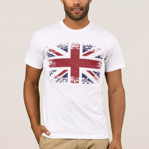 T-shirt Union Jack (drapeau britannique), style grunge.