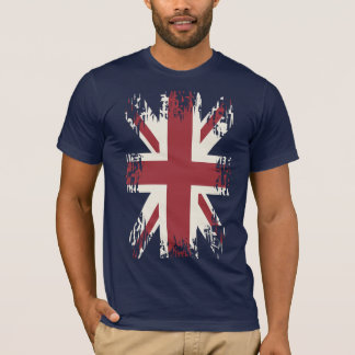 T-shirt Union Jack (drapeau BRITANNIQUE), style grunge