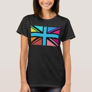 T-shirt Union Jack/Drapeau Multicolore+Noir
