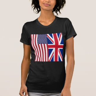 T-shirt Union Jack et drapeaux des Etats-Unis d'Amérique