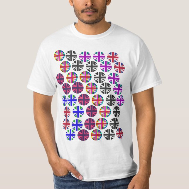 T-shirt Union Jacks/drapeaux multicolores (Devant)