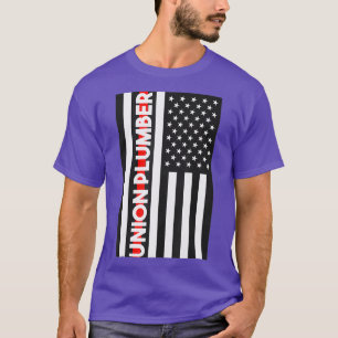 T-shirt Union Plumber American Flag Pluming Handyman