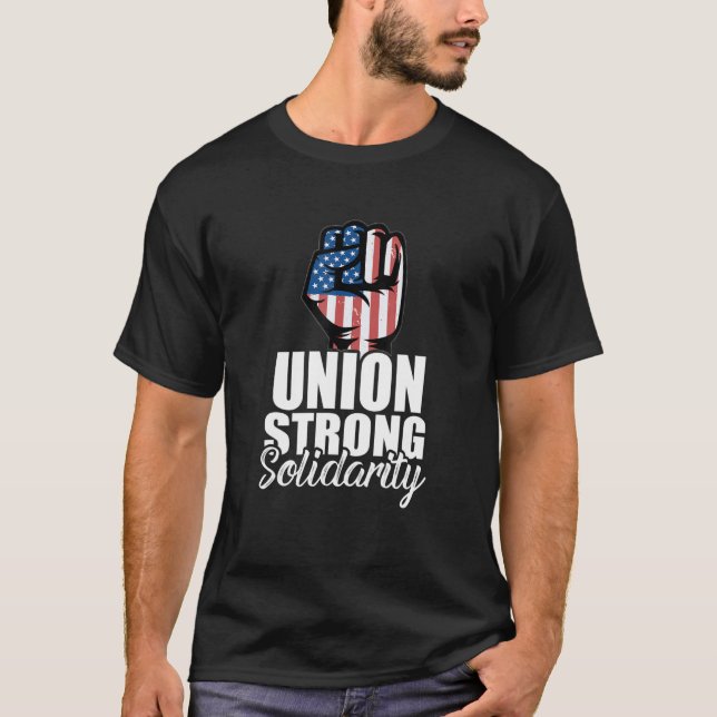 T-shirt Union Solide Solidarité Union Travailleur Fierté P (Devant)
