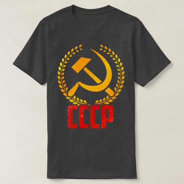 T-shirt Union soviétique CCCP URSS communisme marteau fauc (Design devant)
