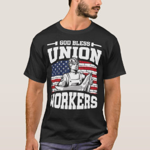 T-shirt Union Worker Apparel American Flag coloré drôle 
