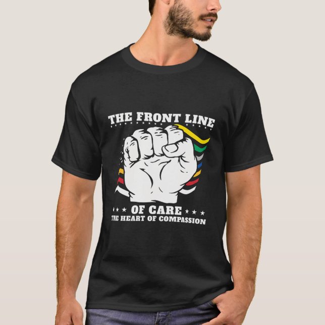 T-shirt Union Worker Us First Responders Flag Labor Day (Devant)