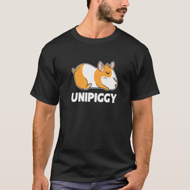 T-shirt Unipiggy Graphic Guinée Propriétaire de cochon Ani (Devant)