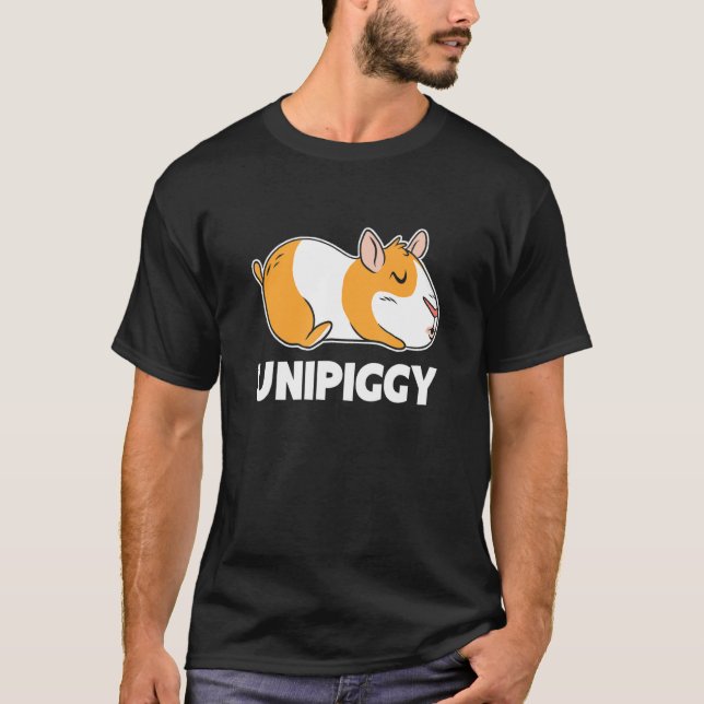 T-shirt Unipiggy Graphic Guinée Propriétaire de cochon Ani (Devant)