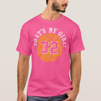 T-shirt Unique C'Est Ma Fille 32 Joueur De Basket Maman Ou