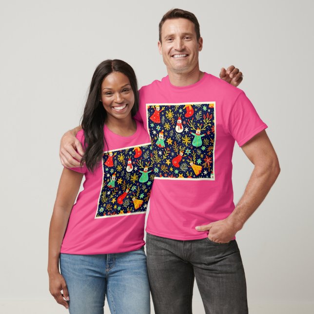 T-shirt Unique Colorful Festive Pattern Art (Unisexe)