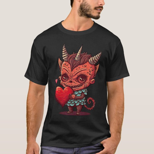 T-shirt Unique Cute Devilcore Devil Core Valentines Day  1 (Devant)