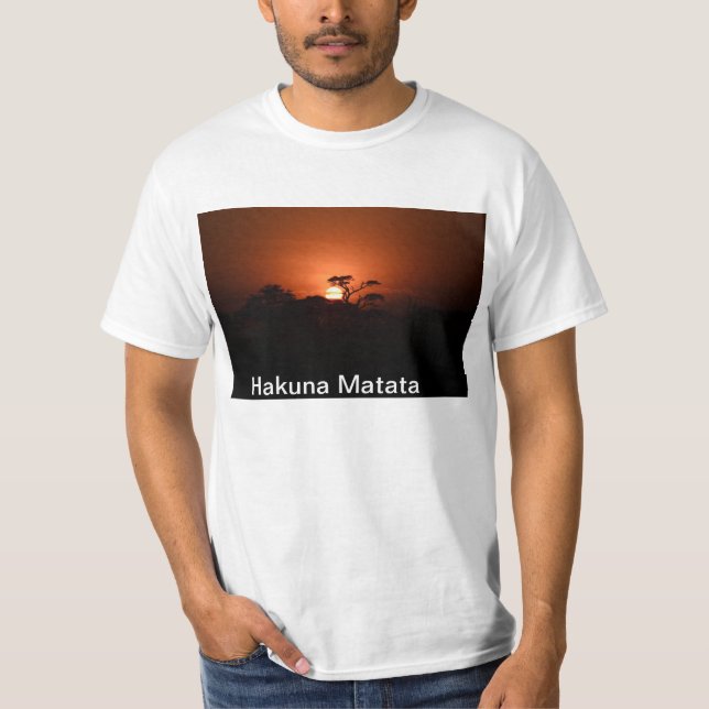 T-shirt unique de lever de soleil de Serengetti… (Devant)