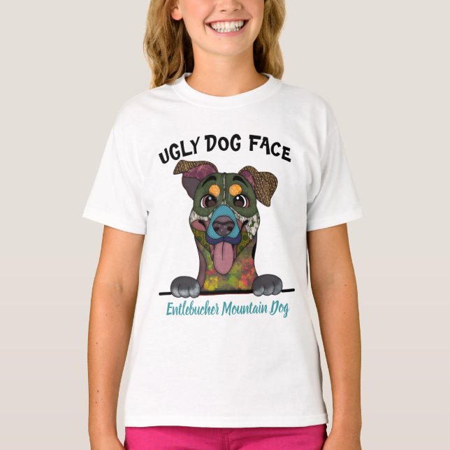 T-shirt Unique Entlebucher Mountain Dog visage de chien mo (Devant)
