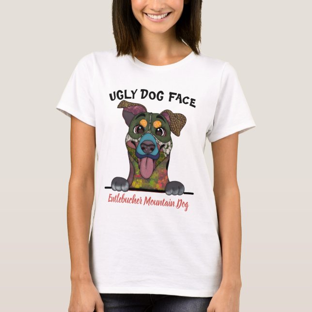 T-shirt Unique Entlebucher Mountain Dog visage de chien mo (Devant)