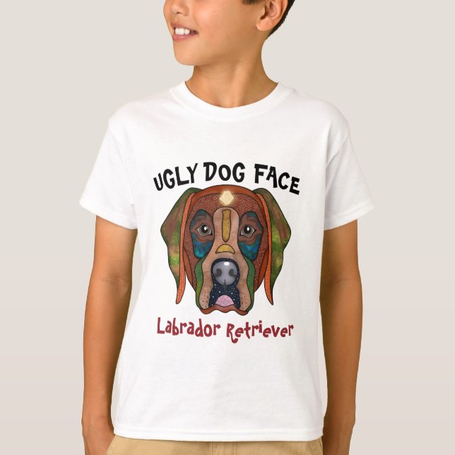 T-shirt unique Labrador Retriever vilain chien vis (Devant)