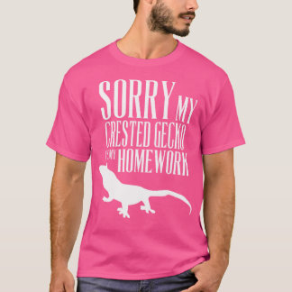 T-shirt Unique Mon Gecko Crested A Mangé Mes Devoirs
