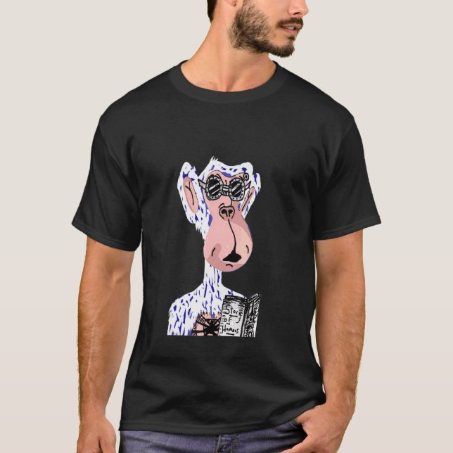T-shirt Unique Nft Sketchy Ape Engineer Avec Steampunk Gla (Devant)