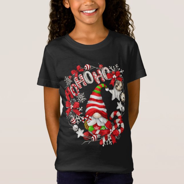 T-Shirt Unique Noël Gnome Cute Hohoho (Devant)