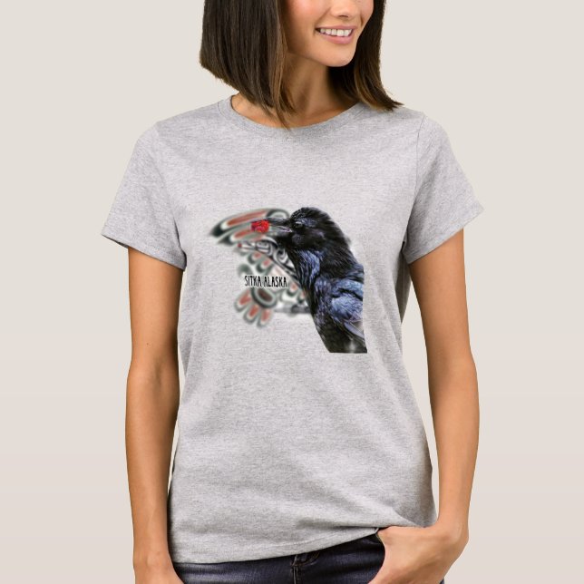 T-shirt unique Raven Alaska unisex (Devant)
