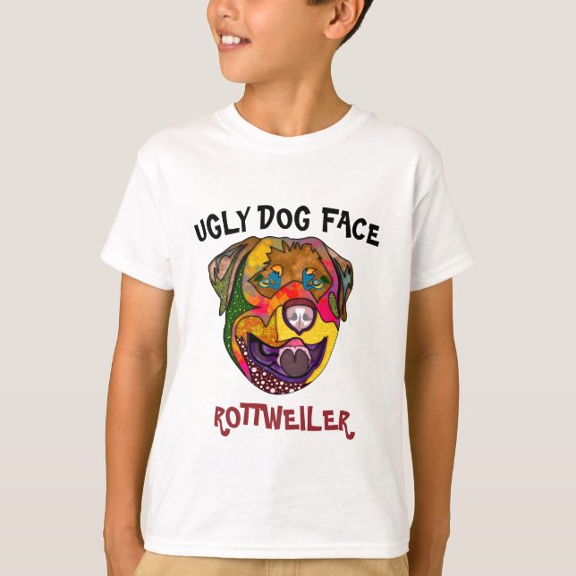 T-Shirt unique Rottweiler pour chien moche (Devant)