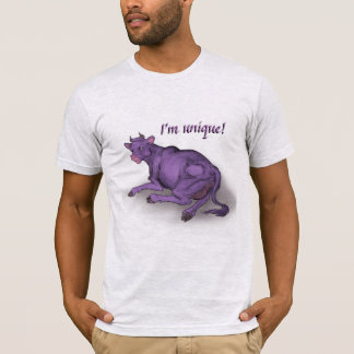 T-shirt Unique ! vache pourpre