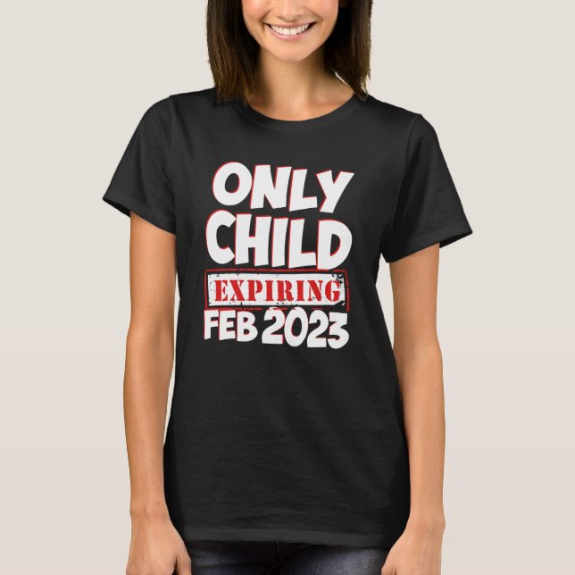 T-shirt Uniquement Enfant Expiration Février 2023 Big Bro  (Devant)