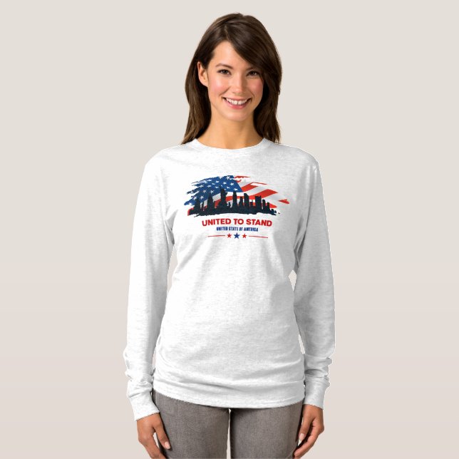 T-shirt Unis vers le stand | Manche longue pour femmes (Devant entier)