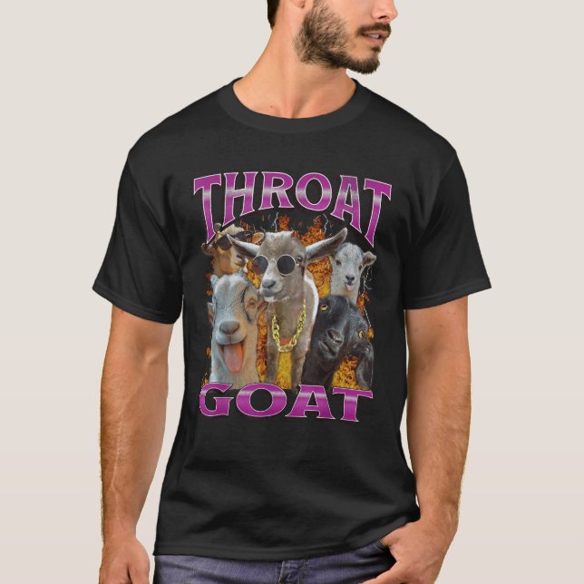 T-shirt Unisex Adultes Throat Chèvre Drôle Offensive Adult (Devant)