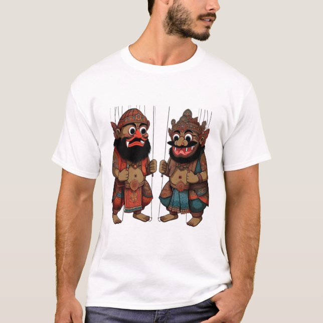 T-shirt Unisex avec design culturel javanais (Devant)
