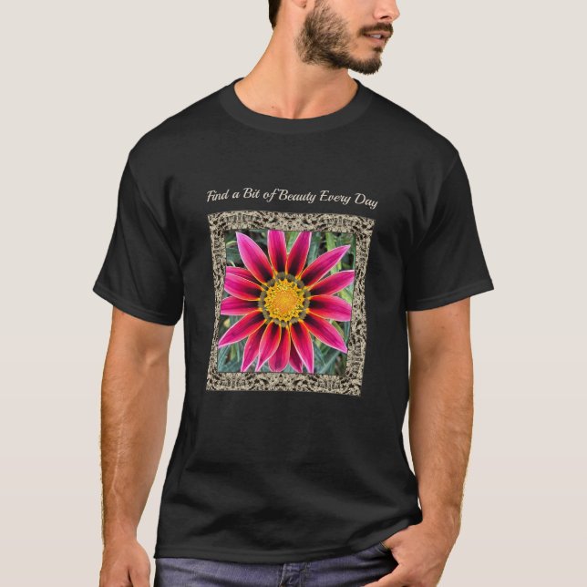 T-shirt Unisex avec Gazania brillante (Devant)