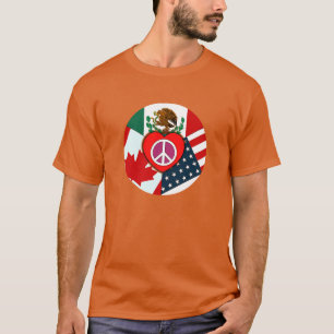 T-shirt Unisex Canada-Mexique-États-Unis