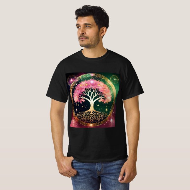 T-shirt Unisex Cotton Universe Tree (Devant entier)