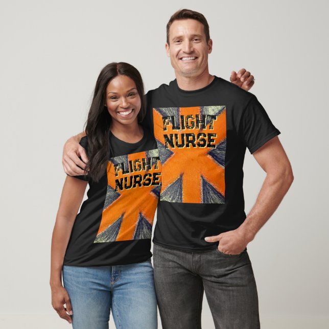 T-shirt Unisex Flight Nurse orange & graphite star de la v (Unisexe)