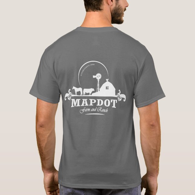T-Shirt Unisex (Logo Back) Mapdot Farm & Ranch (Dos)