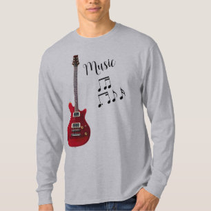 T-shirt Unisex longue manche de musique de guitare