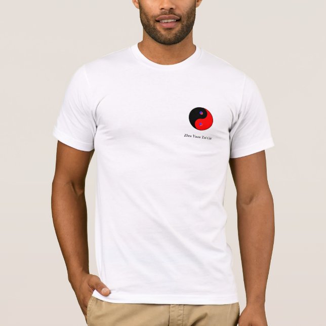 T-shirt unisexe blanc avec le symbole de chi de (Devant)