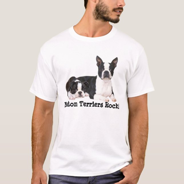T-shirt unisexe d'amis de Boston Terrier (Devant)