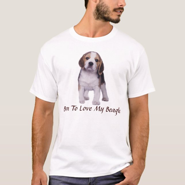 T-shirt unisexe de chiot de beagle (Devant)