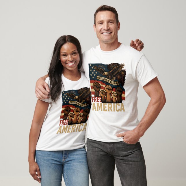 T-shirt Unisexe Free America (Unisexe)
