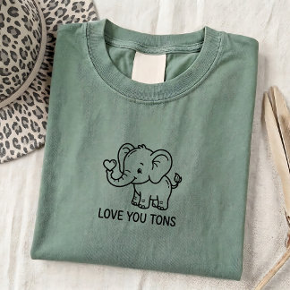 T-shirt Unisexe Graphique Citation d'Amour d'Éléph