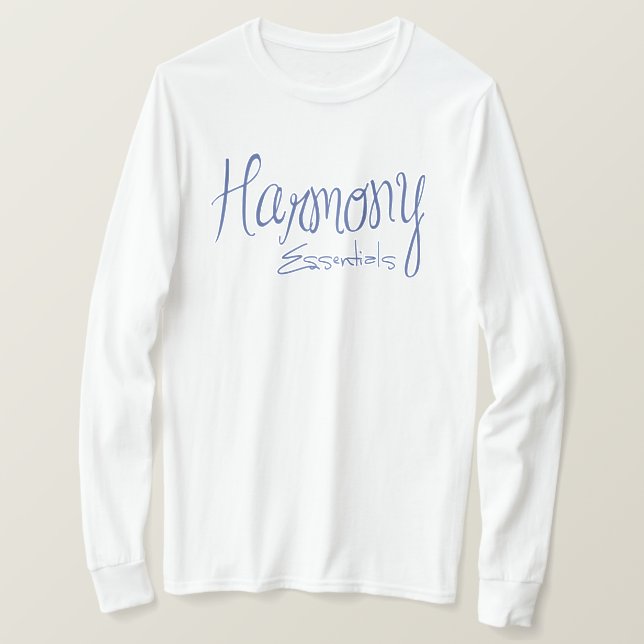 T-shirt unisexe Harmony Essentials (bleu) (Design devant)