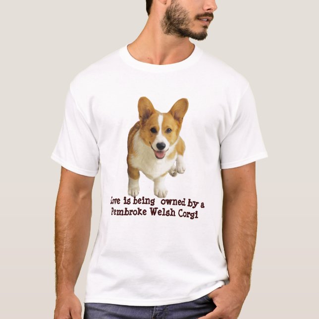 T-shirt unisexe heureux de corgi de Gallois de (Devant)