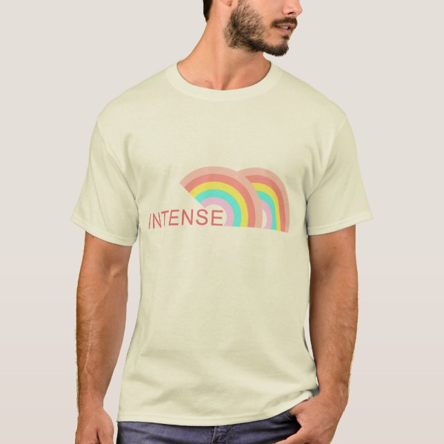 T-shirt unisexe intense de double arc-en-ciel (Devant)