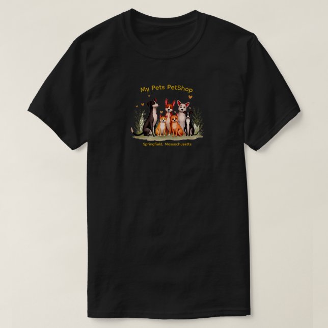 T-Shirt Unisexe Mes Animaux (Design devant)