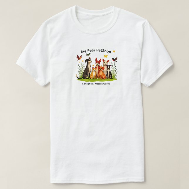T-Shirt Unisexe Mes Animaux (Design devant)